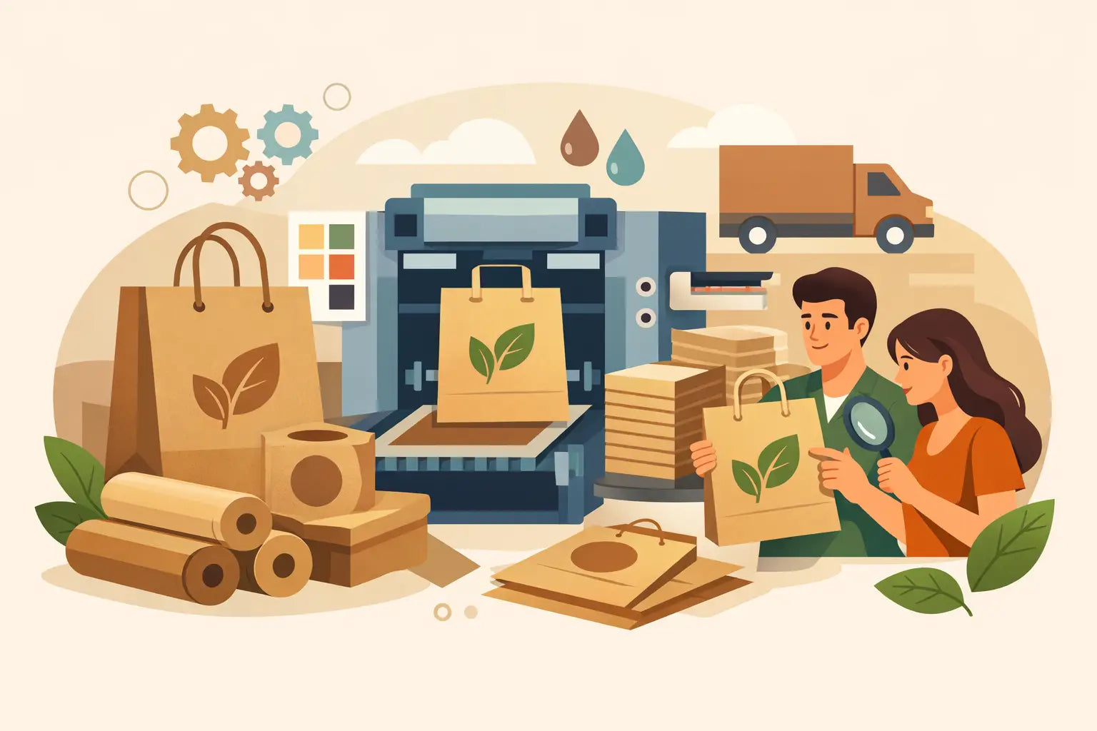 How Custom Kraft Paper Bags Printing Works