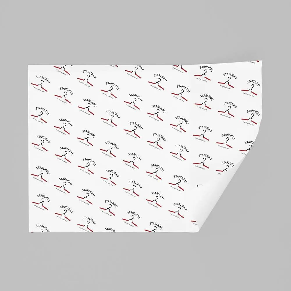 Wrapping Paper - Stylish and Versatile for Any Occasion with red and black skater logo pattern, perfect for branding take-out containers or gifts.