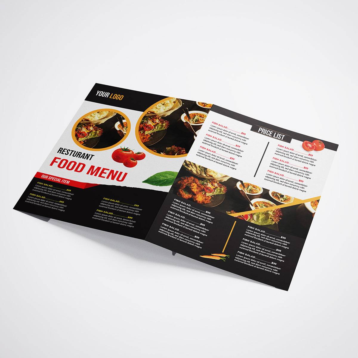 Menu (Matt Lamination 350gsm) PRINTAVA ADVERTISING REQUISITES TRADING L.L.C