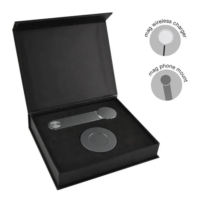 DABIE Charger - Magnetic Wireless Charger Set with sleek magnetic mount and wireless charging pad in premium black gift box. Ideal for tech gifting.