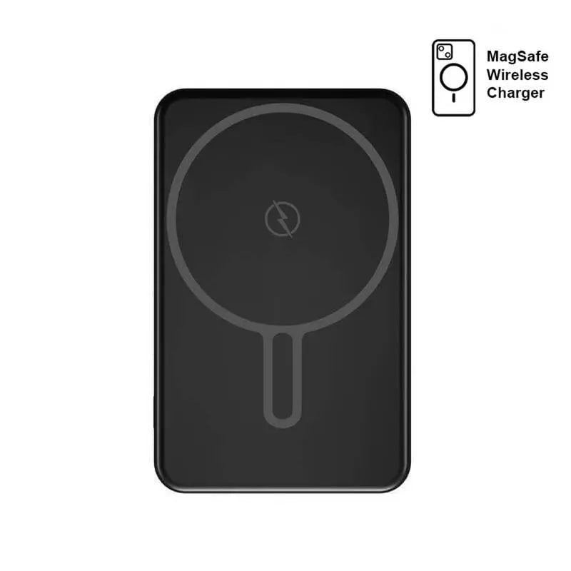 TOVUZ Powerbank - 10,000 mAh Magnetic Wireless | Gift Box, features sleek black design with MagSafe compatibility for efficient wireless charging.