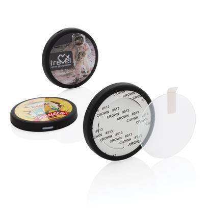 5W Wireless Charger RENNES with custom printed top, compact round design ideal for fast wireless charging at home or office.