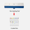Pen heating attachment for sublimation press machine used to customize coated pens with vibrant designs.