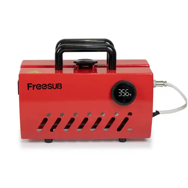 Front view of the Tumbler Heat Press Machine F320 showing 356°F on digital display, perfect for sublimation printing on tumblers.