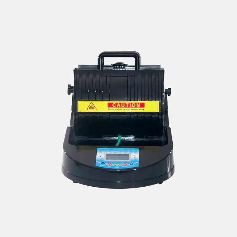 Heat Press Sublimation Machine for Cups and Bottles with digital control panel, ideal for custom mug and bottle printing in various sizes.