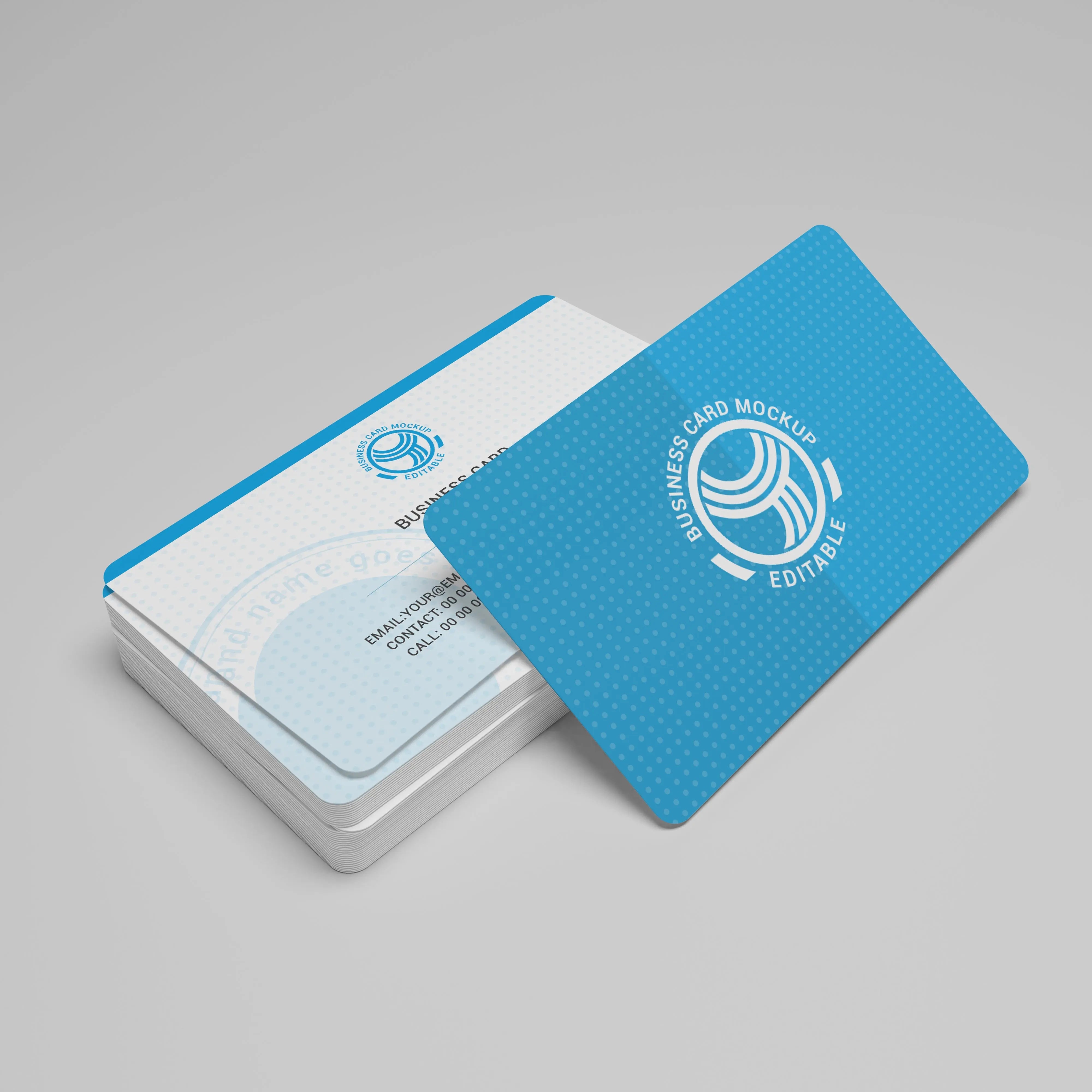 Printava Premium Rounded Corners Spot UV Matt Laminated Business Card with 400 GSM thickness, featuring glossy Spot UV logo and smooth matte finish.