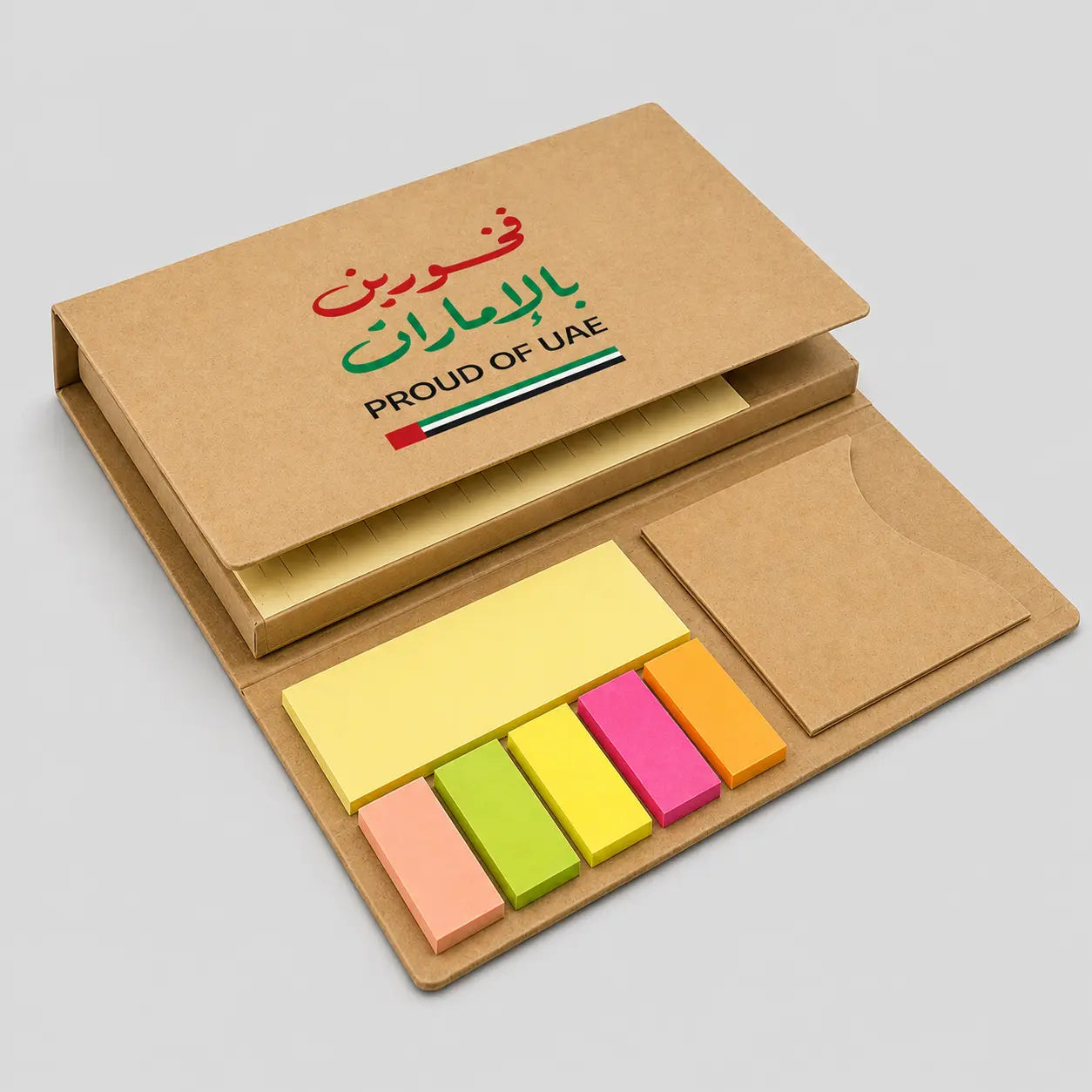 Proud of UAE Tri-Fold Notepad with Sticky Notes & Pen – UAE National Day Printava