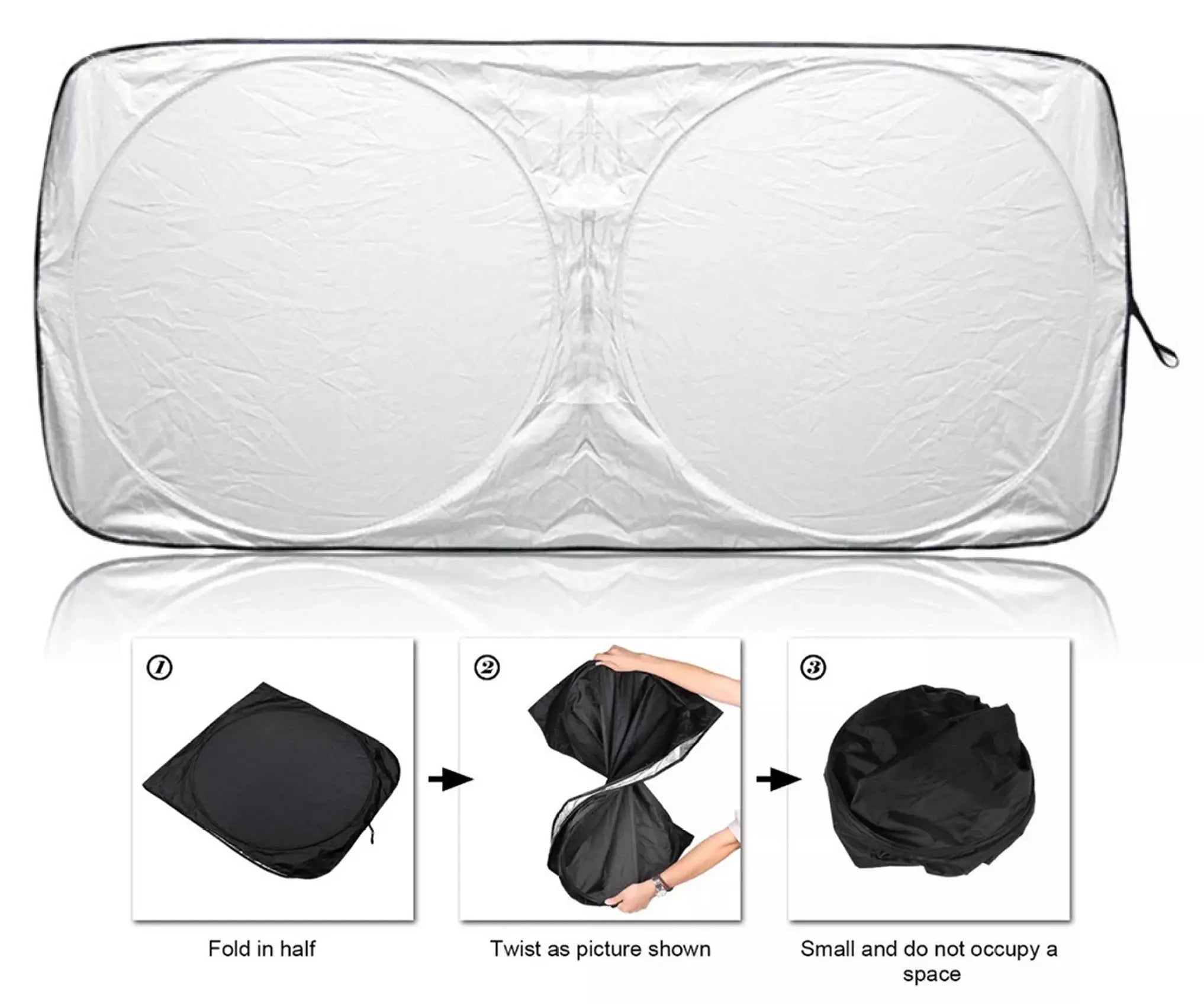 Car Sunshade Silver Printava