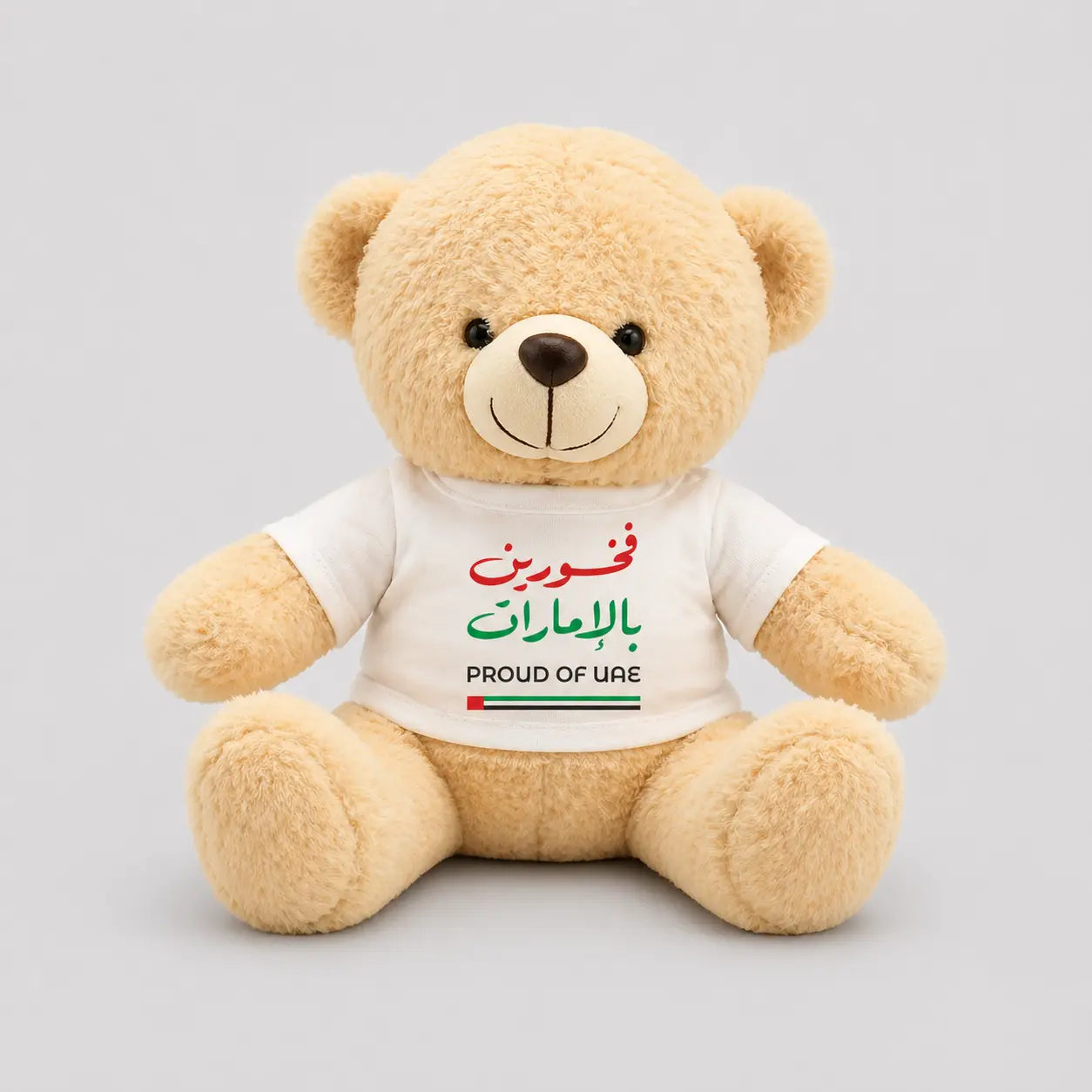 Proud of UAE Teddy Bear with Printed T-Shirt – 20cm & 28cm | UAE National Day Printava