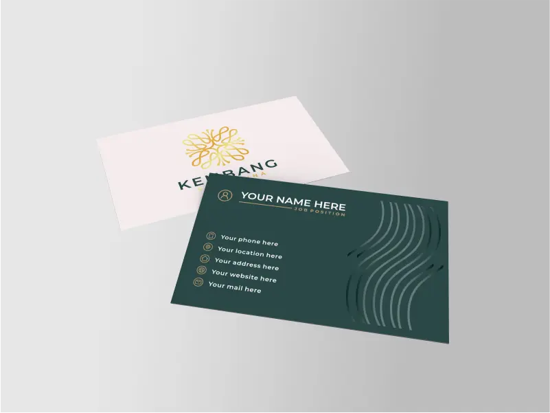 Gold foil Spot UV matt laminated business card