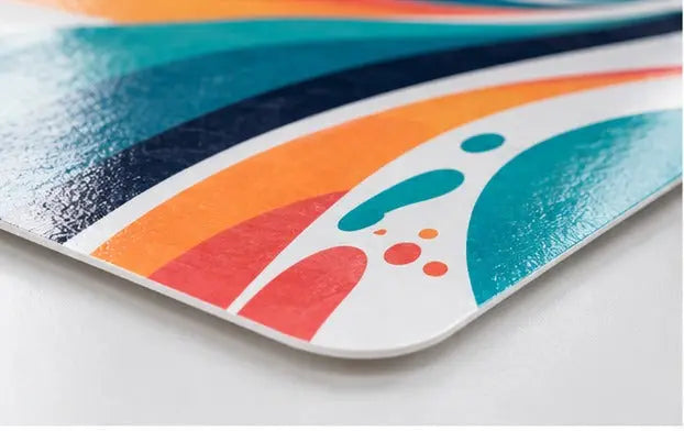 Custom Printed Paper Car Mats - 4 Color Glossy 135gsm — Paper stock close-up