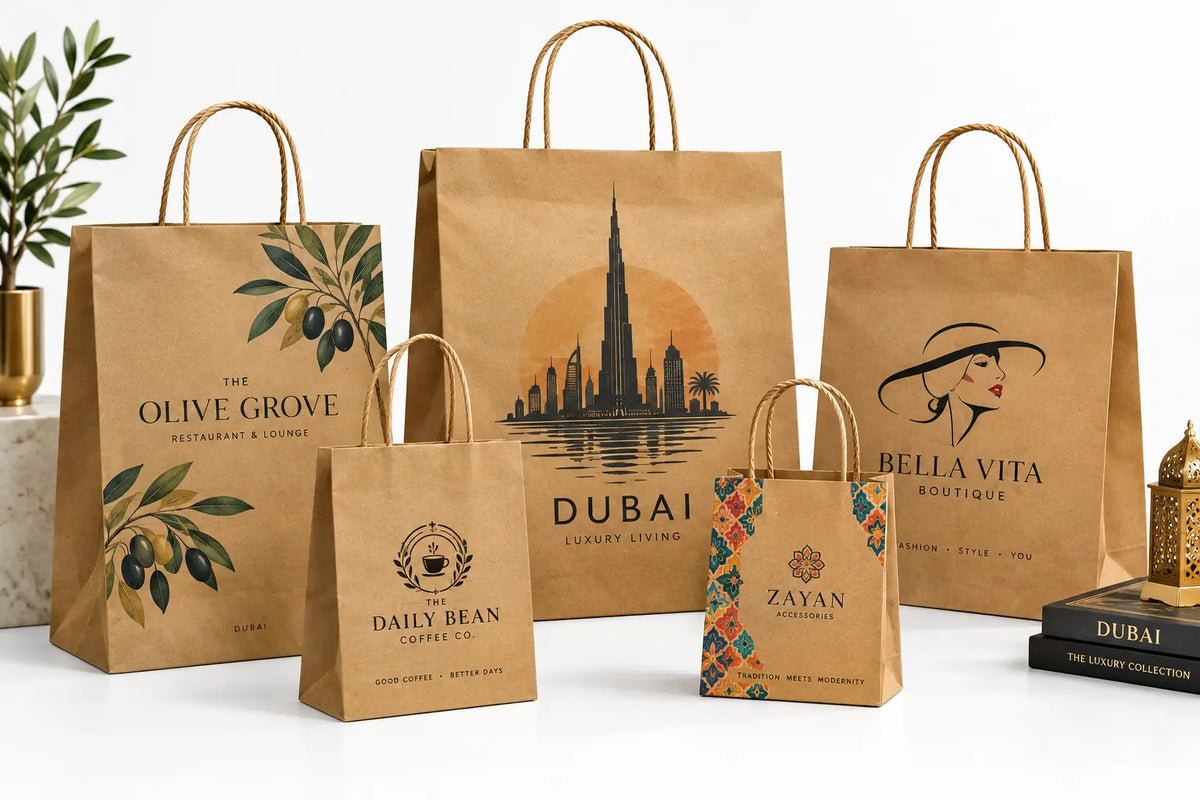 Custom Kraft Shopping Bag - Top Fold