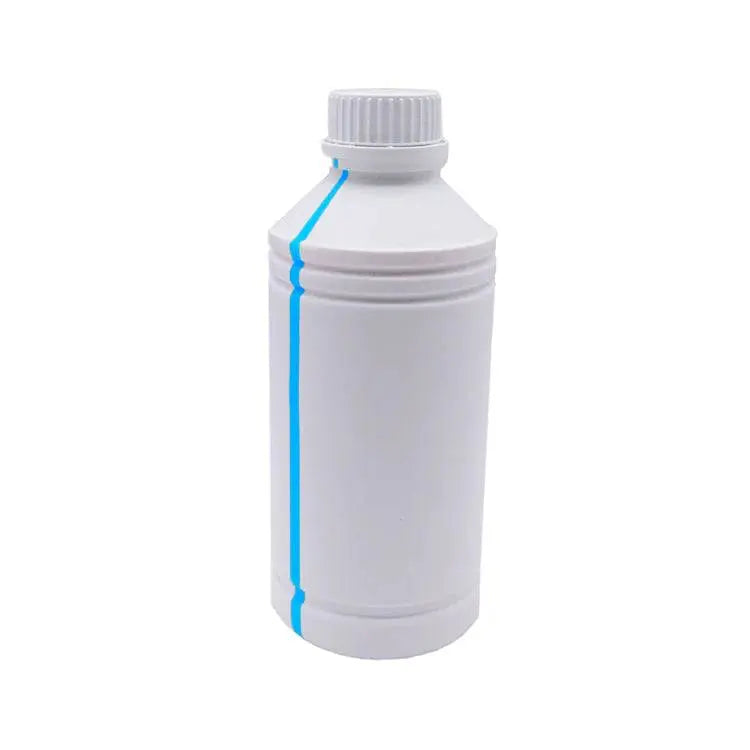 High-Quality DTF Ink 1L in cyan, designed for Direct to Film printing, delivering vivid blue tones for professional crafting and textile art.