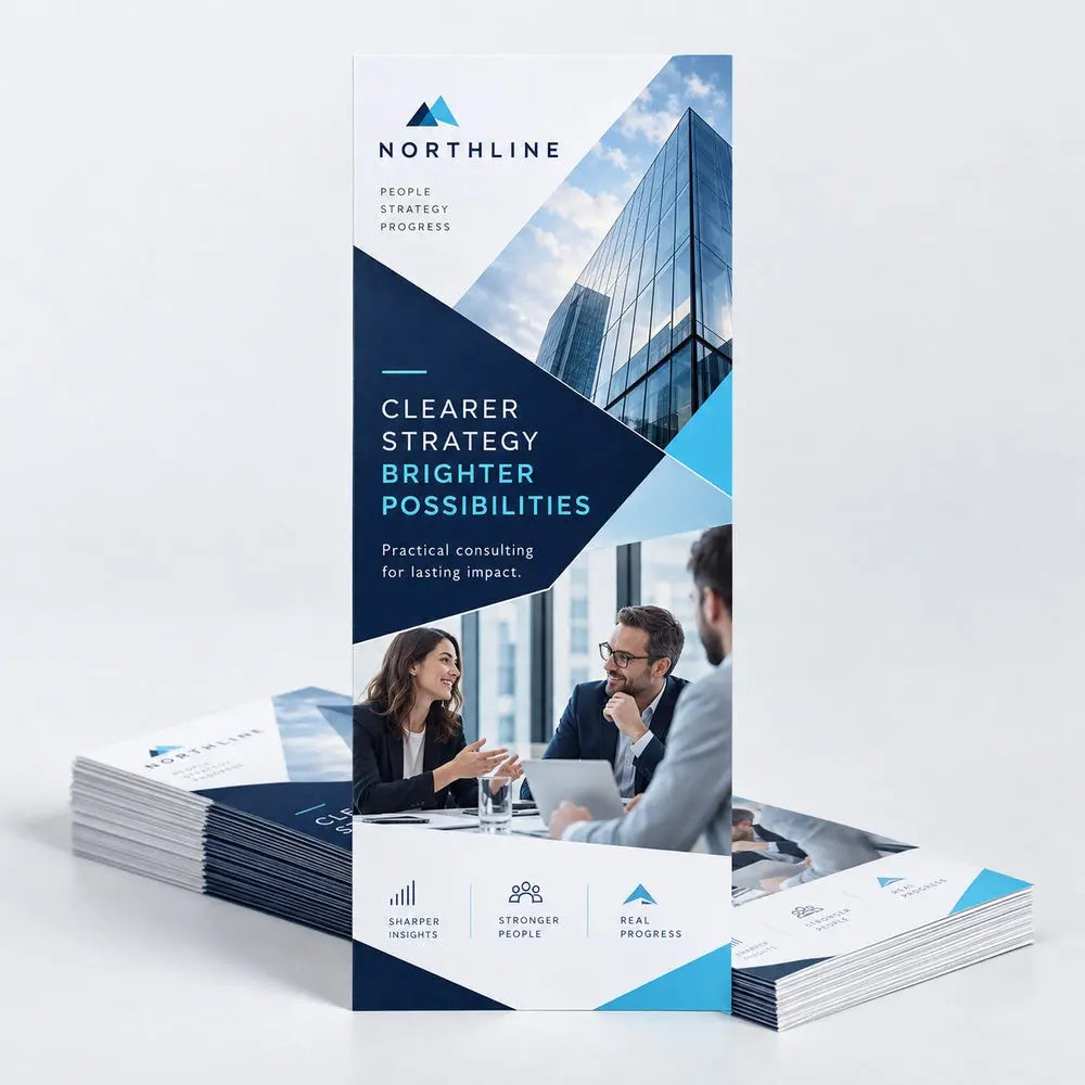 Custom DL Flyer Printing – 170gsm Glossy Paper – custom printed sample, view 1
