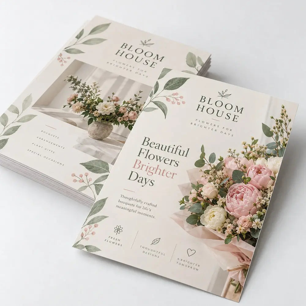 Custom Flyer Printing – 170gsm Glossy Paper – custom printed sample, view 1