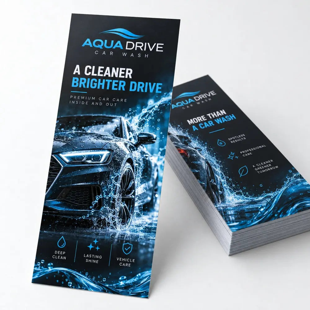 Custom DL Flyer Printing – 115gsm Glossy Paper – custom printed sample, view 1