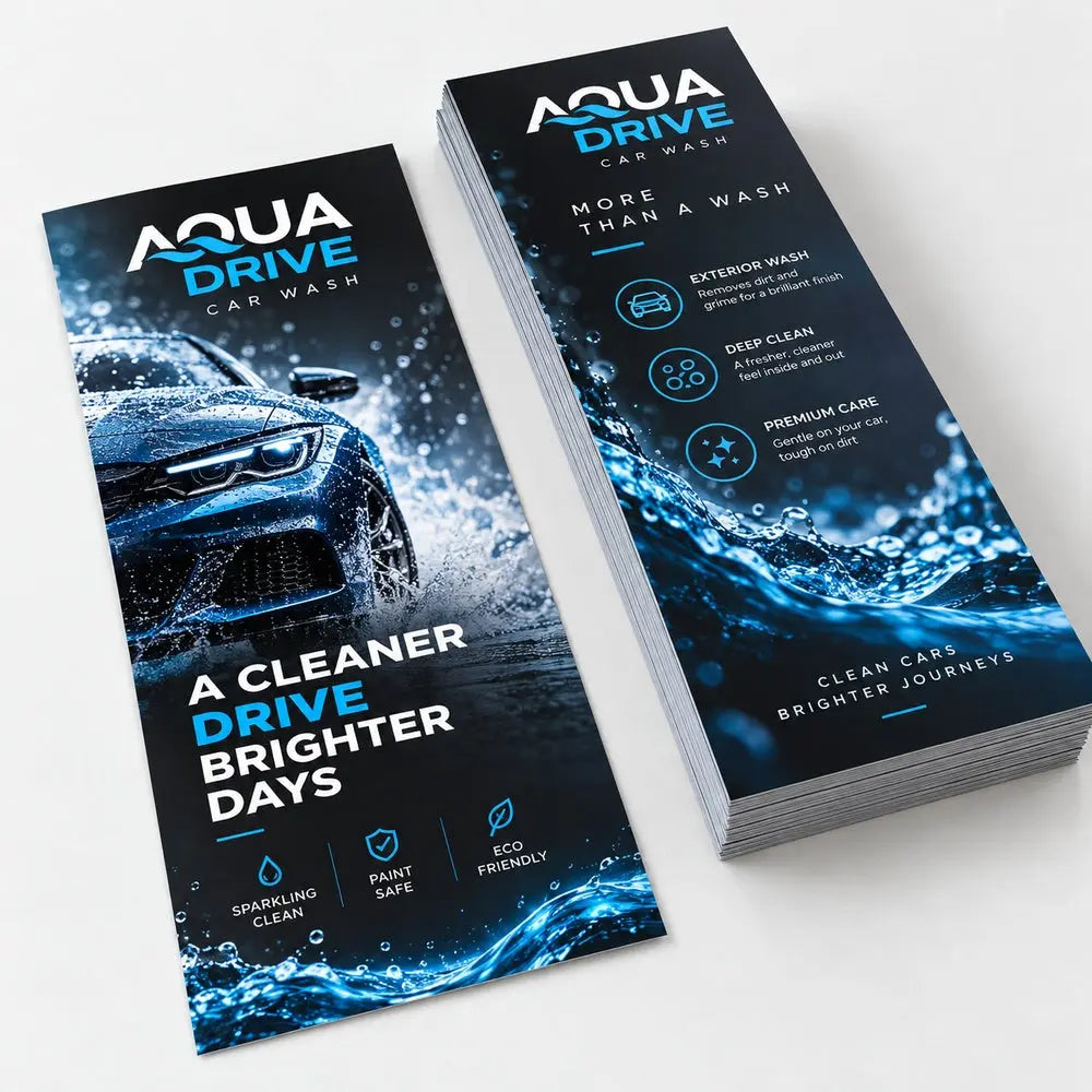 Custom DL Flyer Printing – 115gsm Glossy Paper – custom printed sample, view 4