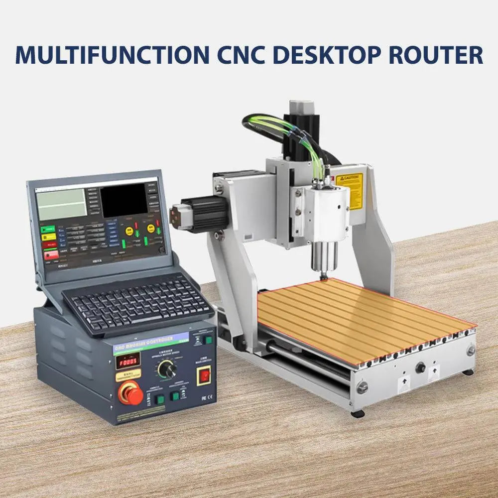 Multifunction CNC A3 desktop router with control system for high-precision engraving and cutting. Perfect for industrial and workshop use.