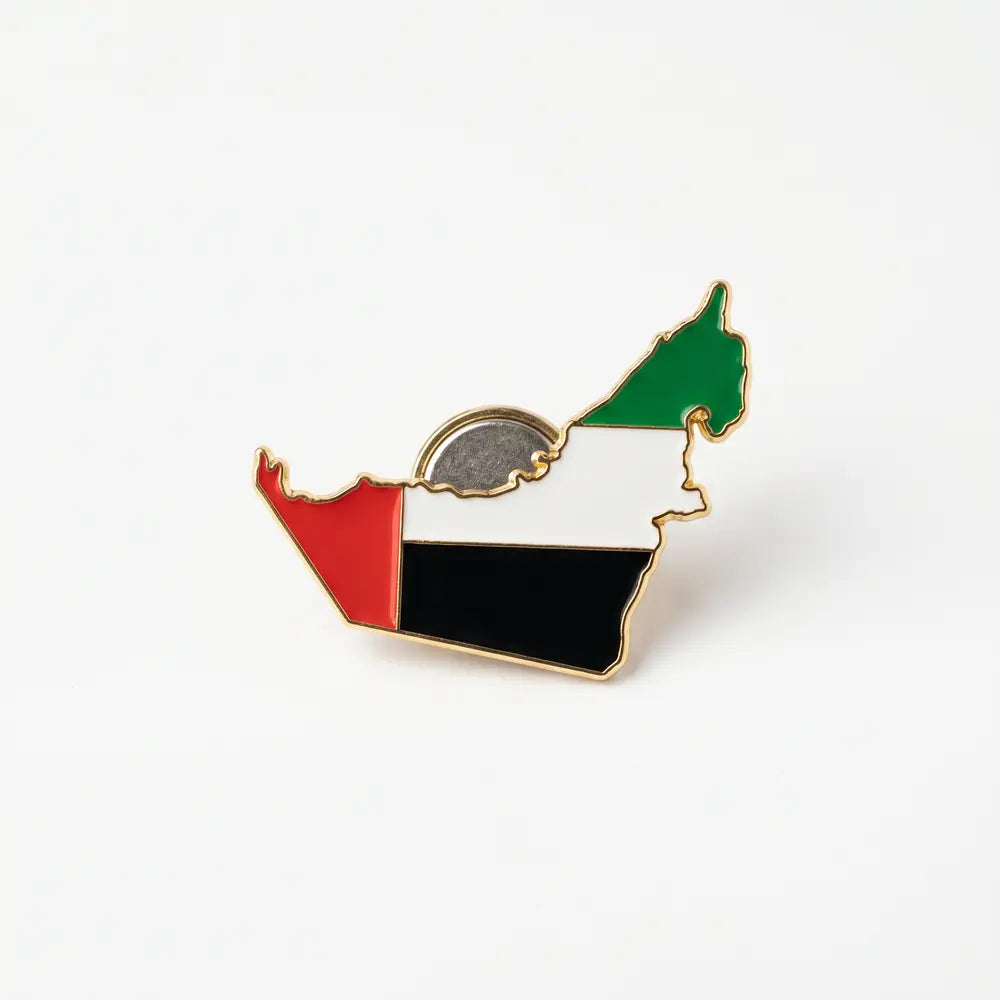 UAE Map Shape Flag Badge 40x30mm with Magnet – NDB-17