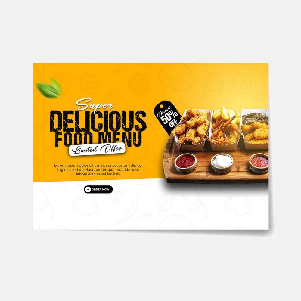 Custom table mat featuring a delicious fried food platter with sauces, ideal for protecting surfaces and enhancing meal presentation.