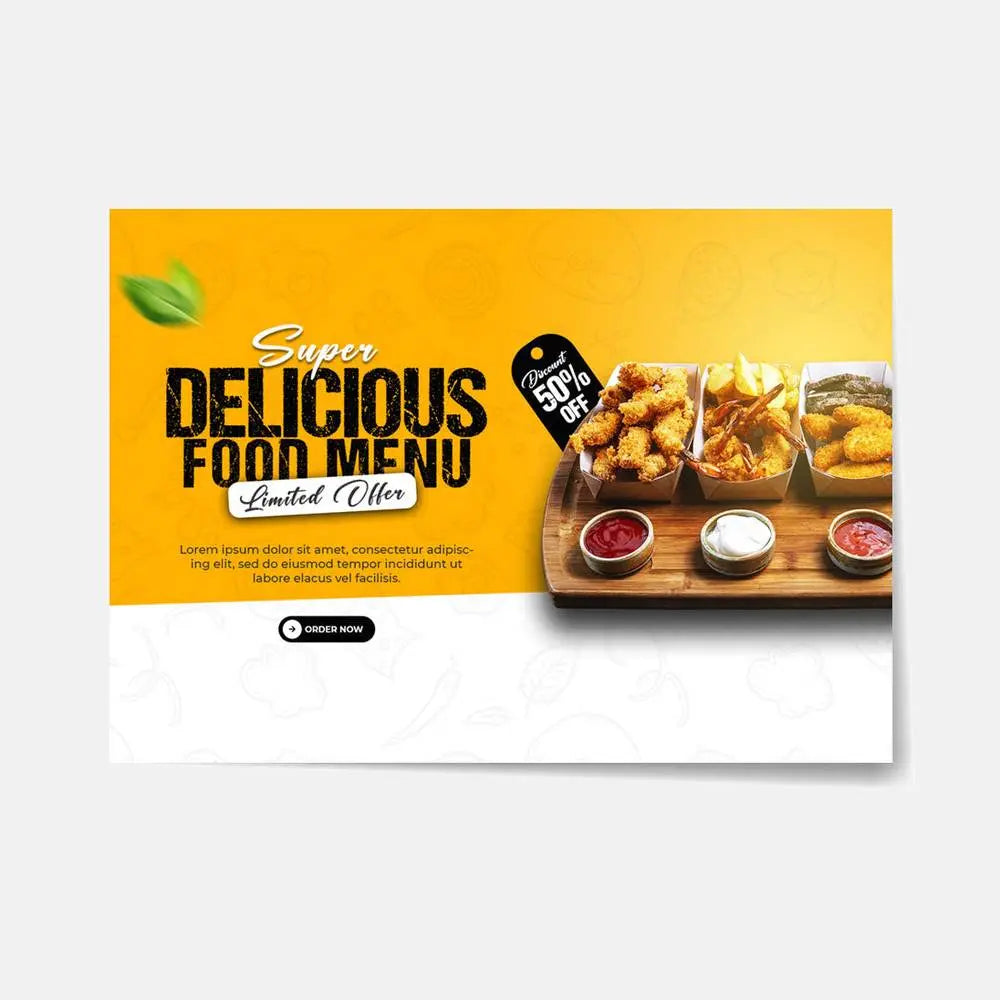 Custom table mat featuring a delicious fried food platter with sauces, ideal for protecting surfaces and enhancing meal presentation.