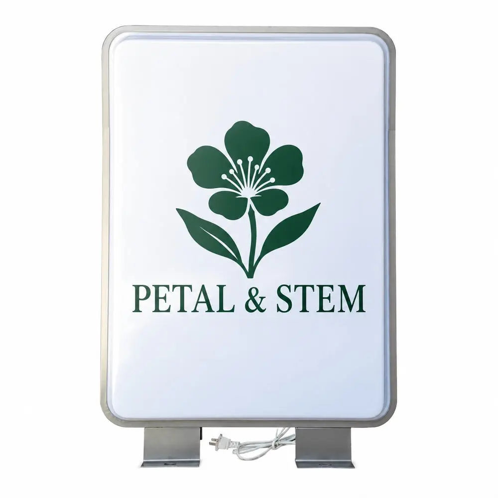 Custom rectangular LED sign with florist logo