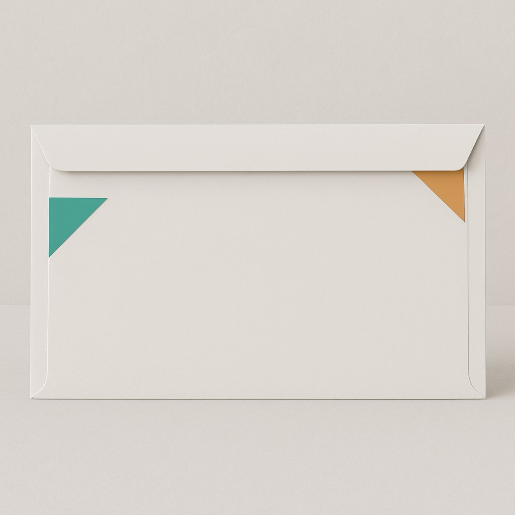  Custom printed white envelope with minimal branding design – Printava UAE