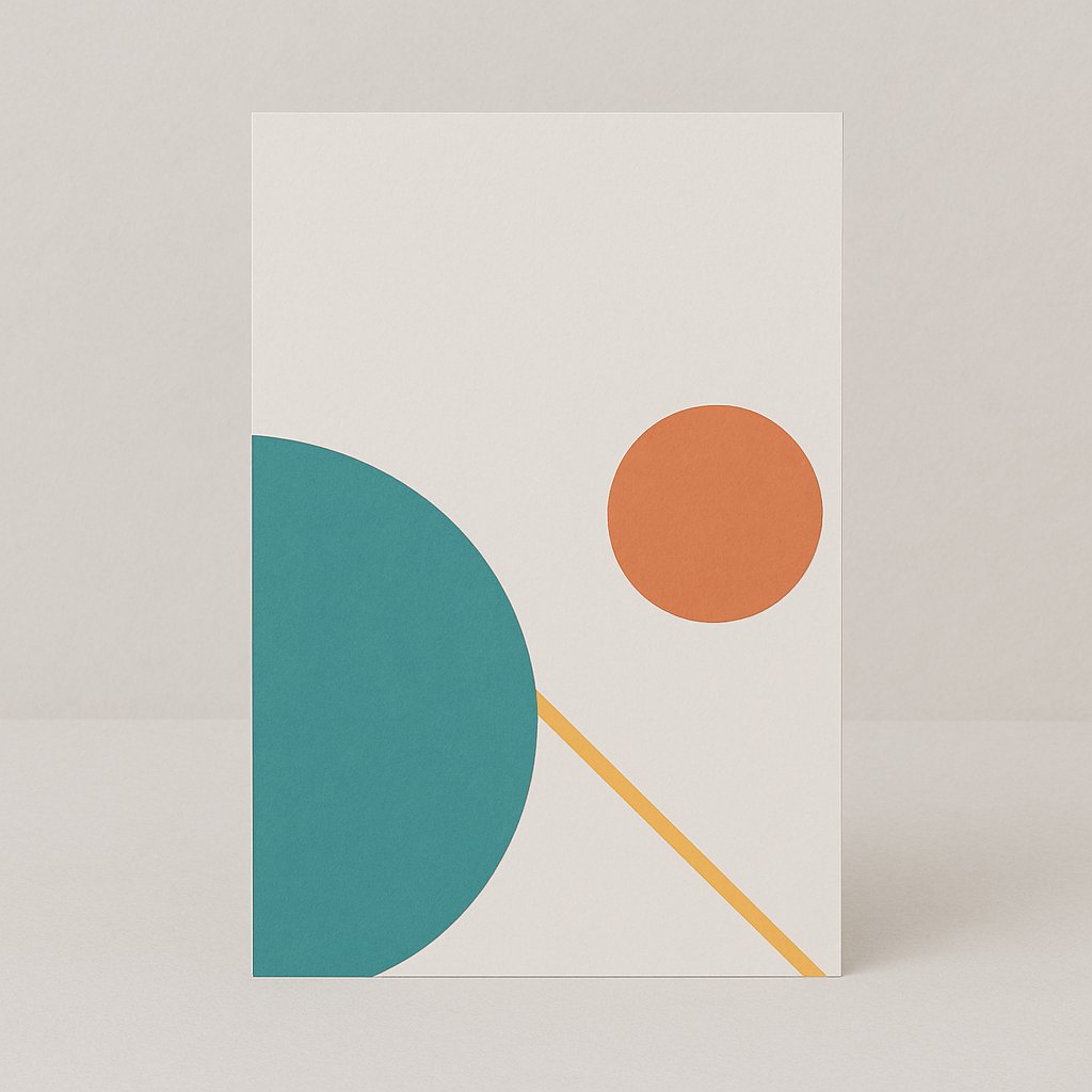  Modern custom printed flyer standing on soft gray surface – Printava UAE