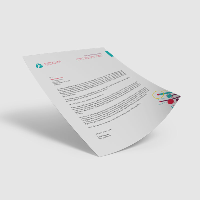  Branded letterhead design on white A4 paper with clean layout – Printava UAE