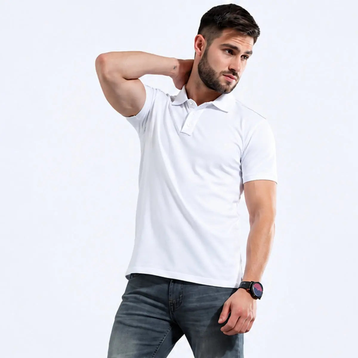Dutees Evercool Unisex Custom Printed Polo — front product photo