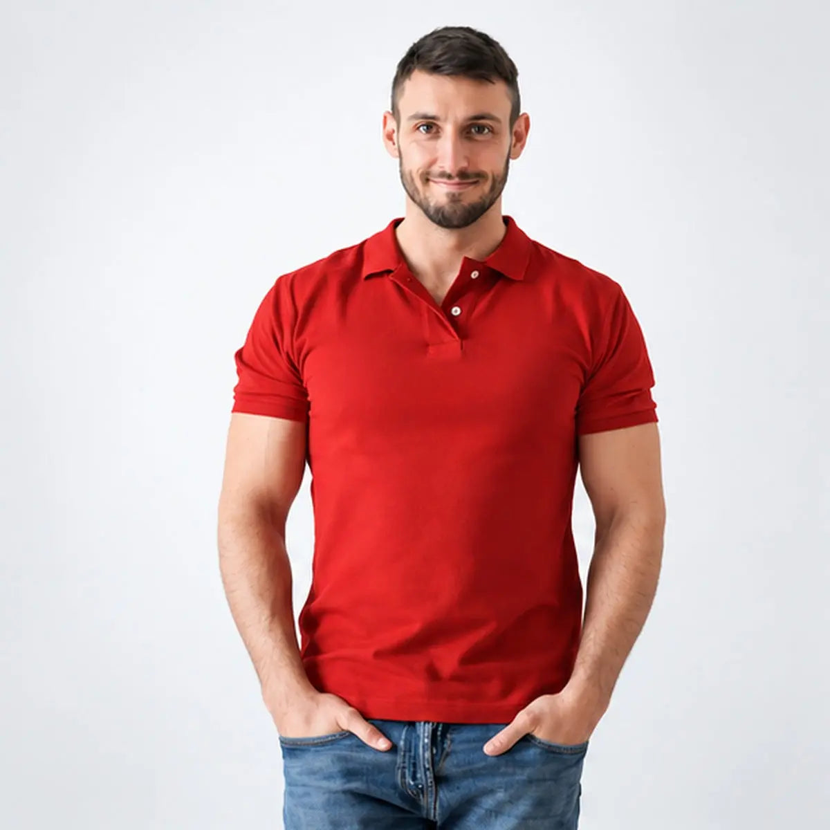 Dutees CVC Unisex Custom Printed Polo — front product photo