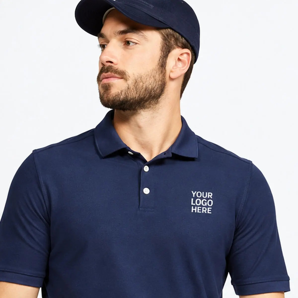 Dutees UltraLock Cotton Interlock Custom Printed Polo — custom print logo preview