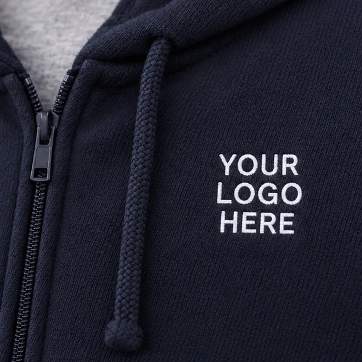 Dutees Snowsoft Unisex Custom Printed Zipper Hoodie — print placement and fabric detail