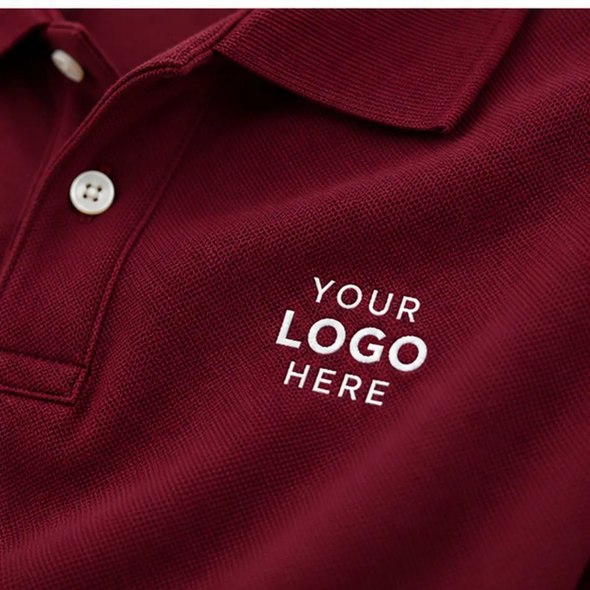 Dutees Fusion Unisex Custom Printed Polo — print placement and fabric detail