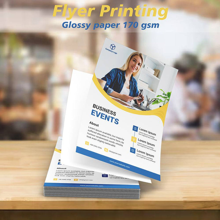 Flyer Printing Glossy paper 170 gsm.