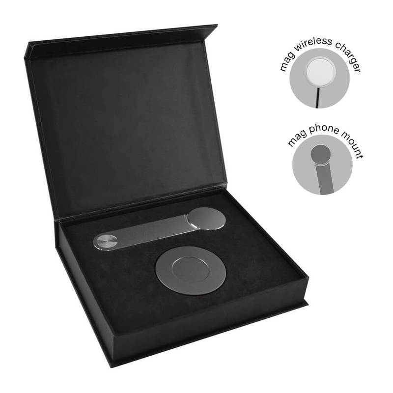 DABIE Charger - Magnetic Wireless Charger Set with sleek magnetic mount and wireless charging pad in premium black gift box. Ideal for tech gifting.