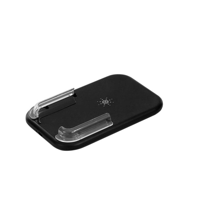 MEKNES Wall Charger - Giftology Wireless in sleek black design with transparent phone stand, ideal for fast, cable-free charging at home or office.