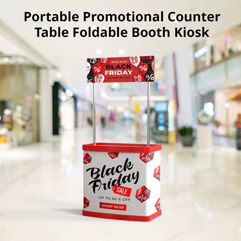 Portable Promotional Counter Table Foldable Booth Kiosk Counter Table ...