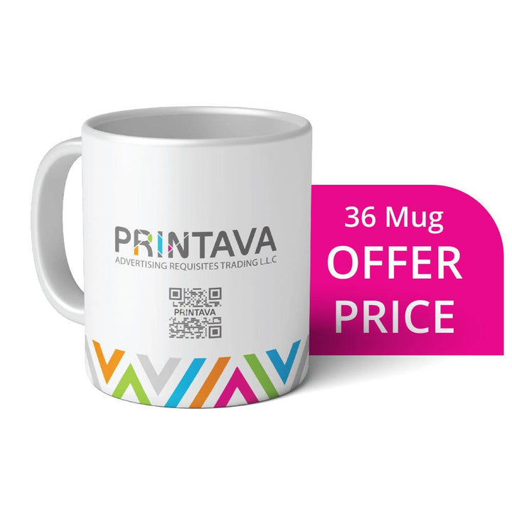 Box of 36 White Mug with Branding