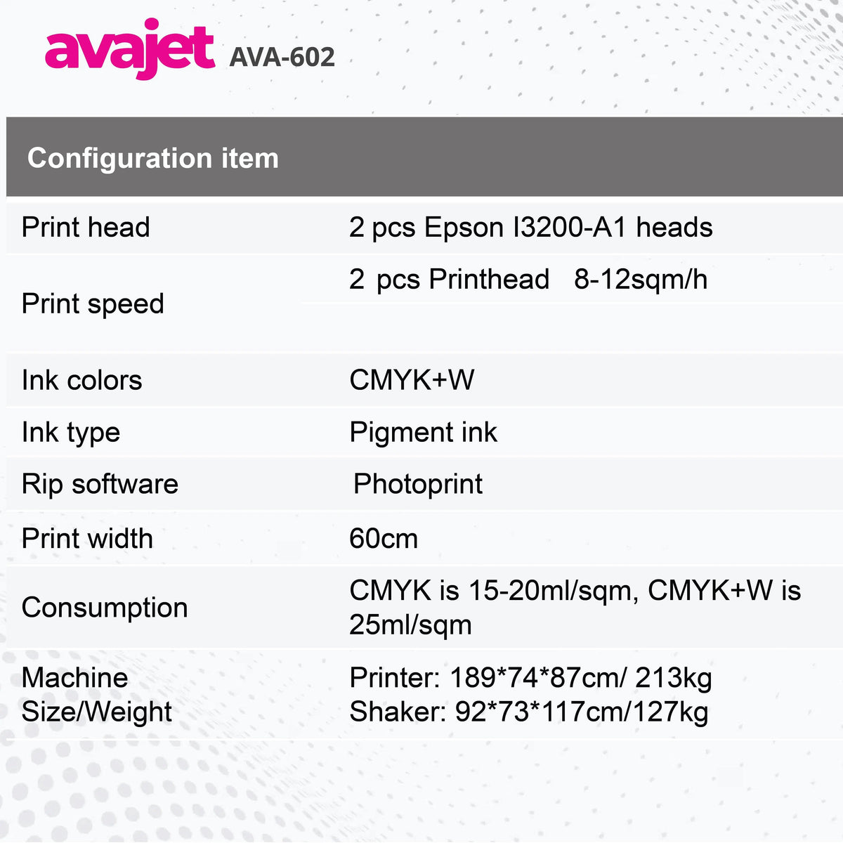 avajet AVA-602 DTF Printer | Printing Dubai | Printava