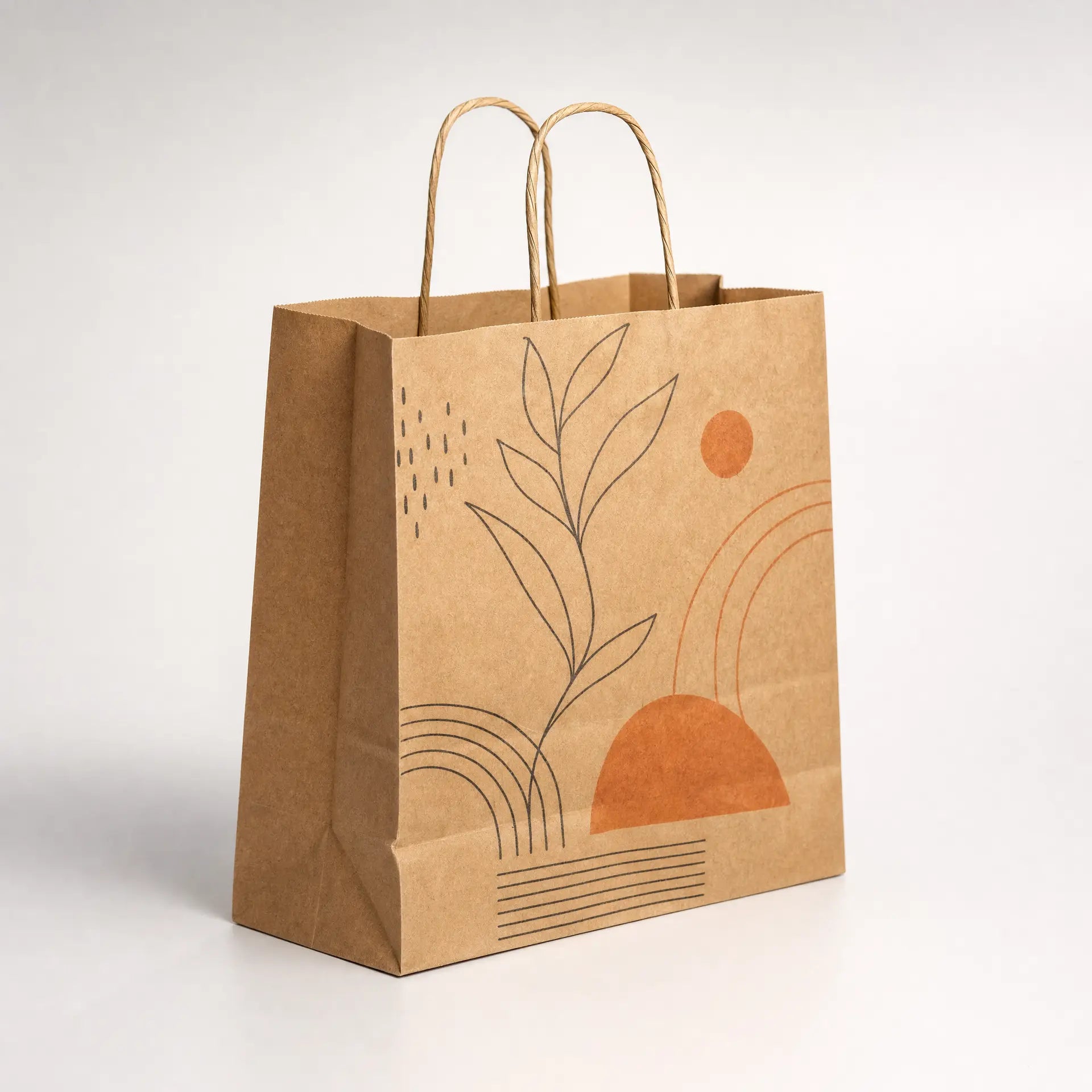 Custom Kraft Shopping Bag - Standard