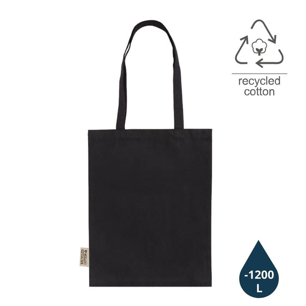 GRS-certified Recycled Cotton Tote Bag - Black