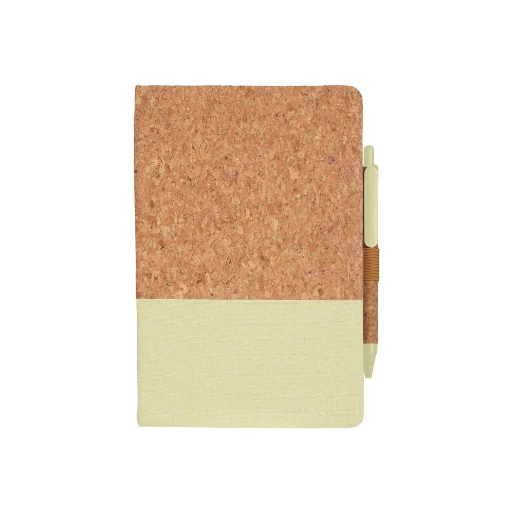 Eco-Neutral A5 Cork Fabric Hard Cover Notebook and Pen Set