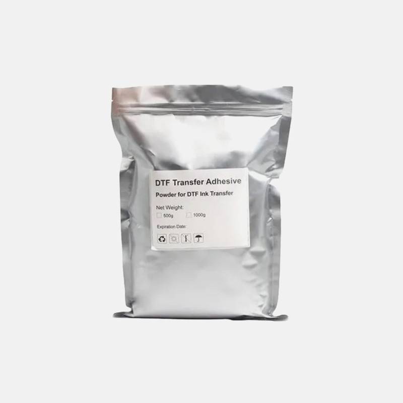 Hot Melt Powder for DTF Printing - Superior Adhesion and Quality in 5kg silver foil pack, ideal for vibrant and durable fabric transfers.