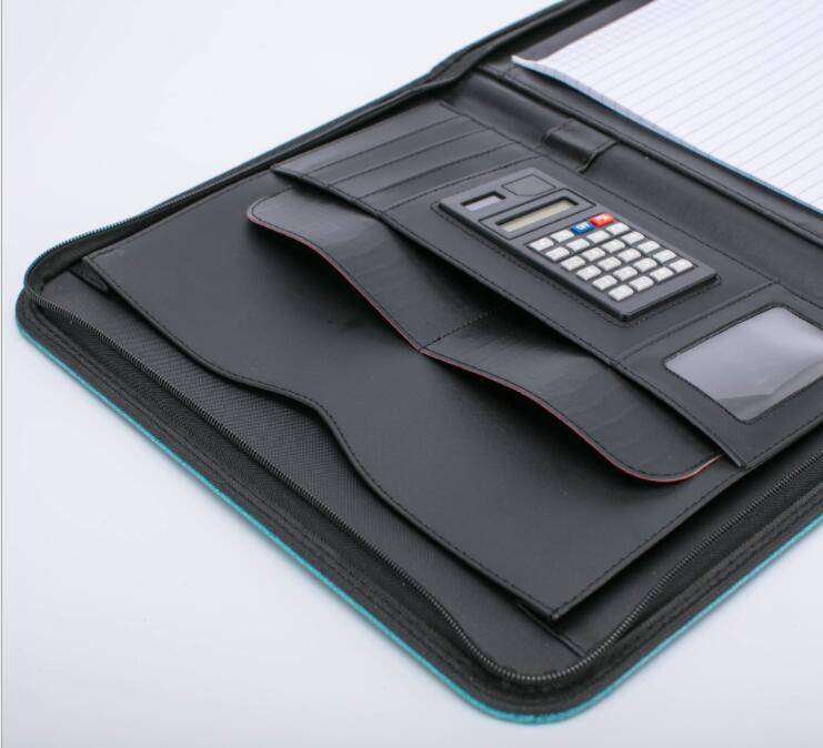 Prtfolio A4  Fabric Portfolio Zipper Closure With Calculator