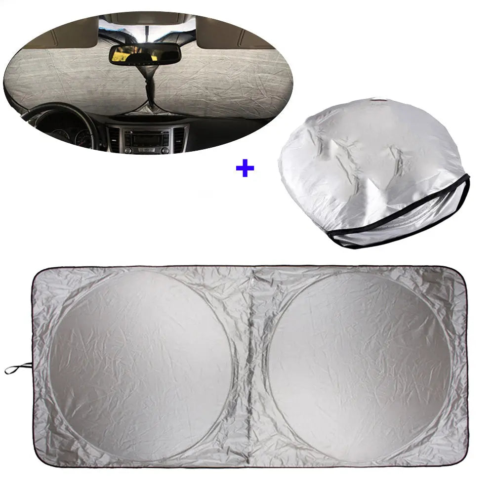 Car Sunshade Silver Printava