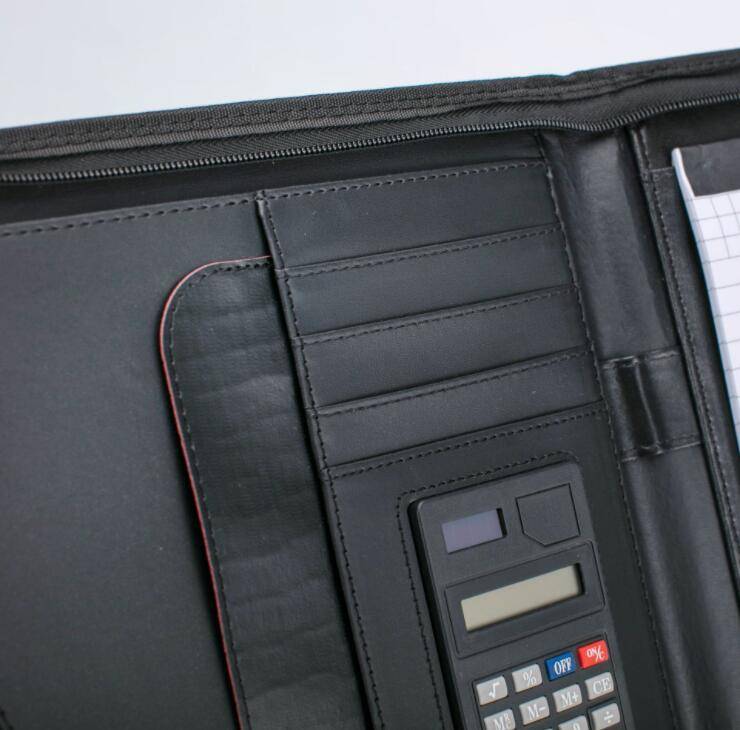 Prtfolio A4  Fabric Portfolio Zipper Closure With Calculator