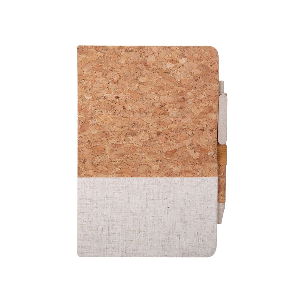 Eco-Neutral A5 Cork Fabric Hard Cover Notebook and Pen Set