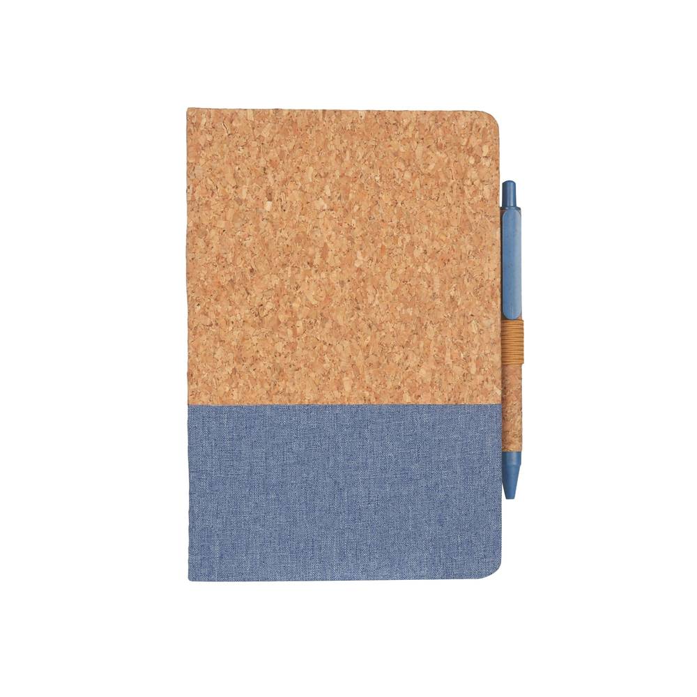 Eco-Neutral A5 Cork Fabric Hard Cover Notebook and Pen Set