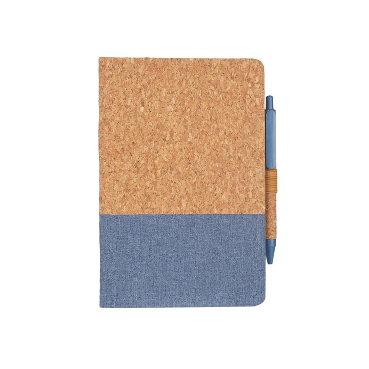 Eco-Neutral A5 Cork Fabric Hard Cover Notebook and Pen Set